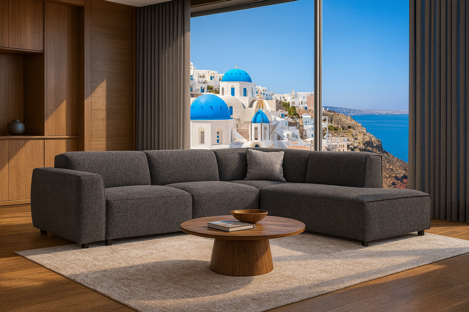 Italian-crafted furniture in a warm, naturally lit interior